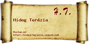 Hideg Terézia névjegykártya